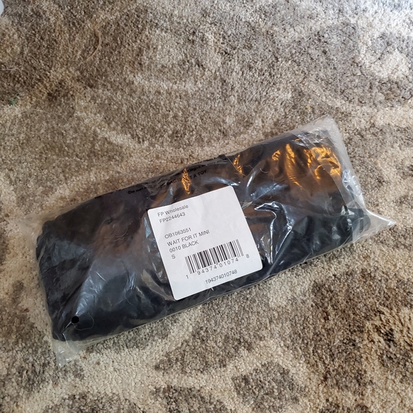 Free People Wait For It Black Velvet Bodycon Mini - Picture 4 of 4